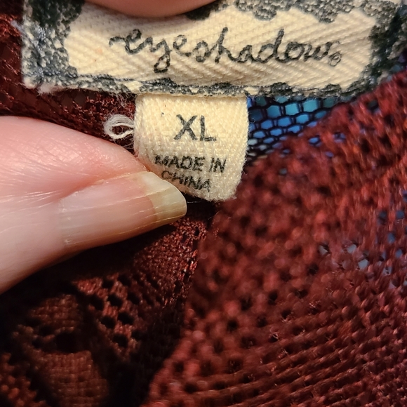 bohemian burgundy kimono XL Eyeshadow brand from Rue 21 - Picture 2 of 2